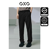 GXG男装 零压系列透气速干西装裤直筒休闲裤24夏季 黑色 175/L