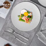 半物生活西餐盘牛排刀叉盘三件套高颜值牛排盘西餐餐具全套牛排餐具套装