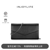 INJOYLIFE休闲百搭通勤女包小方包斜挎包时尚单肩包链条包迷你小挎包 黑色