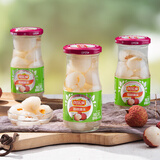 欢乐家 水果罐头256g*6瓶 新鲜水果果肉糖水罐头 玻璃瓶装 整箱 荔枝罐头256g*6瓶