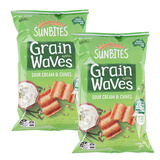 一口阳光（SUNBITES）薯片酸奶油洋葱味波浪形谷物片170g*2健澳洲进口休闲零食膨化食品