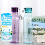乐扣乐扣（LOCK&LOCK）ECO户外运动水杯户外便携塑料水壶男女杯子两件套（550ml*2） 