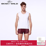爱慕集团BODYWILD男士内衣透气网纱轻薄舒适装腰平角内裤红色本命年ZBN23EG4紫红170