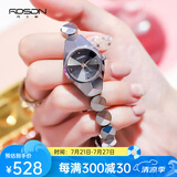 劳士顿（ROSDN） 手表女简约防水石英表女表双日历女士手表七夕新年礼物送女友 本色1201 25mm