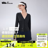 蕉下（beneunder）防晒衣女凉感修身AL11924短款辣妹防晒服女外套漫暮黑S