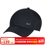 耐克NIKE运动配饰男女太阳帽棒球帽CLUB CAP帽子FB5372-010黑L/XL