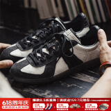 马登夏季新款小白板鞋休闲复古透气GAT赛车平底阿甘德训练鞋子男 墨黑色 /国风款薄底丝绸刺绣国潮 44 (270mm) 男码