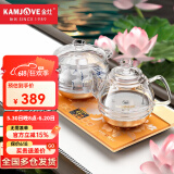 金灶（KAMJOVE）耐热玻璃底部自动上水电热水壶电茶壶 烧水保温一体全自动恒温茶台烧水壶 H8 0.8L 横版控制【23*37cm】