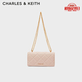 CHARLES&KEITH质感菱格链条小方钱包女包包女包生日礼物七夕礼物CK6-10680924 Light Pink浅粉色 XS