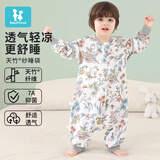 baby friend婴儿睡袋前4后2纱布宝宝睡衣中大童睡袋春夏空调房防踢被110码