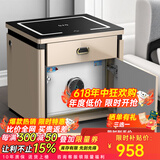 虎牌保险柜家用智能床头保险柜隐形式无线充电指纹密码全钢防盗一体隐藏式保险箱新款 【轻奢款】香槟金（无线充电+三色灯+感应灯） 指纹款(钥匙/密码/指纹)