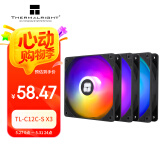 Thermalright(利民) TL-C12C-S X3 黑色argb12cm机箱幻彩低噪风扇ARGB 4PIN PWM 1550转速 三连包