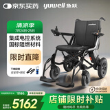 鱼跃鱼跃(yuwell)电动轮椅车D130GL老人折叠轻便智能轮椅锂电池灰色