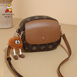 稻草人包包女包2025复古轻奢单肩斜挎包小圆包生日礼物送女友老婆