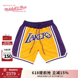 MITCHELL & NESS复古球裤运动裤 JUST DON联名款 NBA球队男士休闲篮球短裤 湖人 M