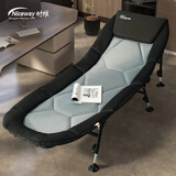 耐维办公室午休折叠床单人午睡床便携躺椅折叠医院陪护行军床午休神器 【深睡护颈】加固舒眠颈托床-吸盘脚绑绳款