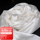 艺巅吉彩 五色哈达藏族 蒙古族藏饰真丝提花八吉祥哈达 长2.5米 6色可选 白色