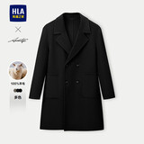 HLA海澜之家大衣男冬季轻商务时尚系列中长款羊毛外套男新年