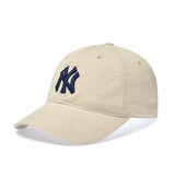美职棒（MLB）男女复古可调节软顶运动棒球帽休闲遮阳鸭舌帽情侣CP77/CP66 卡其色NY标【CP66-50BGP】 均码