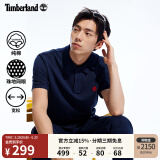 添柏岚（Timberland）官方男装短袖POLO衫夏季休闲通勤透气宽松|A62T5 A62T5433/深宝石蓝 XS 165/80A