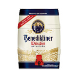 百帝王（Benediktiner）进口德国产Benediktiner百帝王小麦黑麦拉格原装德啤罐装瓶装桶装 小麦 5L 1桶 12月到期