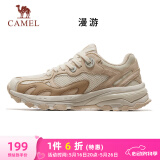 骆驼（CAMEL）漫游户外复古慢跑鞋女休闲运动 K23S09L7014-1 汉玉白/浅棕 38