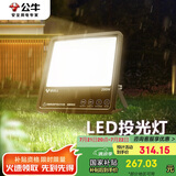 公牛（BULL）LED投光灯路灯庭院灯园林照明露营灯 IP65防水200W-3000K暖白光