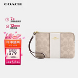 蔻驰（COACH）【品牌直供】女士拉链腕包小号钱包手拿包沙黄色CW854IMXDM