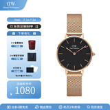 丹尼尔惠灵顿（DanielWellington）dw手表女 简约时尚欧美腕表石英女士手表 生日礼物送女友 28mm女表-黑盘玫瑰金钢带/DW217