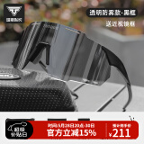 塔斯队长（TOSUOD）骑行眼镜无边框炫彩变色自行车护目镜户外运动专业防尘骑行装备 超清变色 全面防雾 黑色框