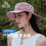 伯希和（Pelliot）户外防晒帽秋冬渔夫登山帽女士折叠遮阳旅游钓鱼帽子164234429粉