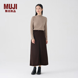 无印良品（MUJI）女式 灯芯绒 A字裙 长半身裙女秋冬款裙子 美拉德BE09CC3A 深棕色 S (155/62A)