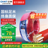 正泰（CHNT）电线铜芯电缆线BV2.5平方/4平方新 国标家用电线硬线散剪不退换 BV10红色（七芯） 10米