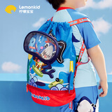 lemonkid儿童游泳包干湿分离宝宝防水收纳袋男女童沙滩  精灵蓝红鲨鱼