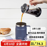 乐扣乐扣（LOCK&LOCK） 遇见咖啡杯保温保冷桌面杯男女办公水杯子475ML蓝色LHC4219NVY
