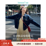 茵曼（INMAN）章若楠同款复古休闲女装短款牛仔外套2025年春季新款长袖上衣 深牛仔蓝-18518171 L