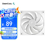 九州风神（DEEPCOOL）FD14机箱散热风扇单包白色/PWM/14025/8PIN接线口/PBT材质/四角包胶/3年质保