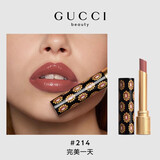 古驰（GUCCI）口红大牌正品红色系哑光唇膏适合40岁的豆沙色适合素颜 214 完美一天