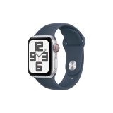 Apple Watch SE  智能手表GPS + 蜂窝款40毫米银色铝金属表壳风暴蓝色运动型表带M/L 健康手表MRGN3CH/A
