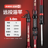 禧玛精工正品禧玛精工海竿抛竿全套装大物鲢鳙杆海钓竿鱼竿甩杆超硬远投竿 3m 单杆【移动金属轮座】