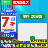 施耐德配电箱 天朗系列暗装家用电箱  空开强电箱 暗装白色门 镜瓷白 单排 20回路