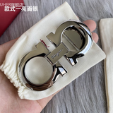 UHFR官方适配原版菲拉腰带格慕扣头8打孔皮带扣头3.43.5纯铜平滑扣 菲拉格慕-亮面银色