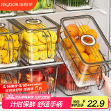 佳帮手冰箱收纳盒食品级冰箱水果蔬菜鸡蛋保鲜盒带把手分装盒 6.5L3只装