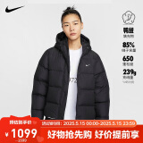 耐克NIKE运动羽绒服女短款保暖DWNFL METRO秋冬外套FZ5929-010黑L