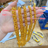 红福吉祥金店同款9999足金包银男士项链霸气龙骨包金老板链潮男爆款粗链子 金4克-总重约80克-龙头龙骨项链