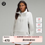 lululemon丨Plush Fleece 女士拉绒半拉链烟囱领卫衣 LW3HOJS 蒸汽灰 XS /4