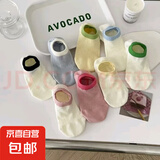 【马卡龙配色】马卡龙袜子女短袜纯色日系可爱低帮短筒袜浅口船袜 10双装【每色两双】