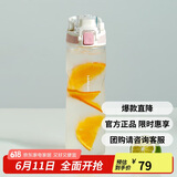 乐扣乐扣（LOCK&LOCK）人鱼线塑料运动水杯便携水壶夏天带提手男女水杯子700ML淡粉色