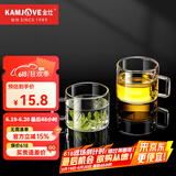金灶（KAMJOVE）耐热玻璃品茗杯 家用办公个人喝茶小茶杯玻璃杯茶杯小杯子K-106 【耐热玻璃小茶杯】2个装 120ml