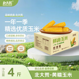北大荒东北黄糯玉米棒 真空非转基因鲜食玉米黏玉米 4斤